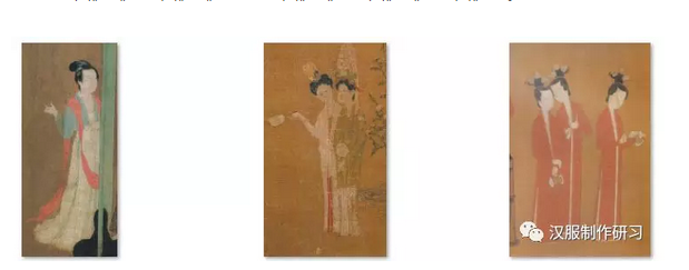 傳為五代顧閎中所繪《韓熙載夜宴圖》局部（現(xiàn)藏北京故宮博物院） 宋代佚名畫家所繪《花石仕女圖》（現(xiàn)藏臺(tái)北故宮博物院） 南宋佚名畫家所繪《歌樂圖》局部（現(xiàn)藏上海博物館）