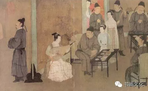 五代，顧閎中，韓熙載夜宴圖，卷（宋摹本）之一。