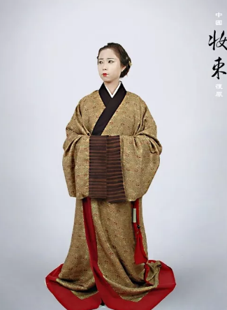漢服女裝直裾深衣