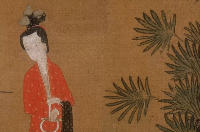 《歌樂圖》畫中女樂師額發(fā)作方額狀，與崇寧年間（1102-1106）流行的大髩前面作方額相似。