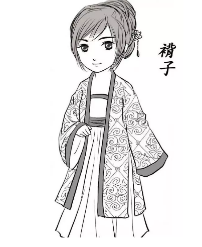 褙子卡通圖