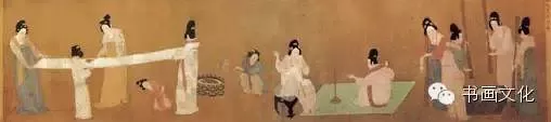 《搗練圖》，1860年“火燒圓明園”后被掠奪并流失海外，現藏美國波士頓博物