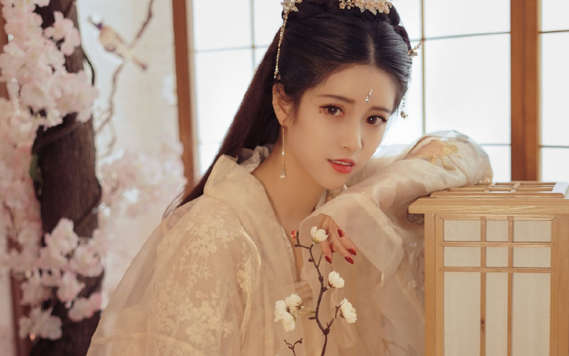 古風美女唯美仙氣寫真桌面壁紙