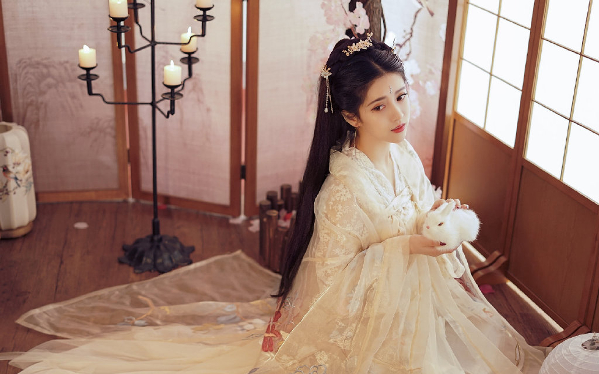 古風美女唯美仙氣寫真桌面壁紙