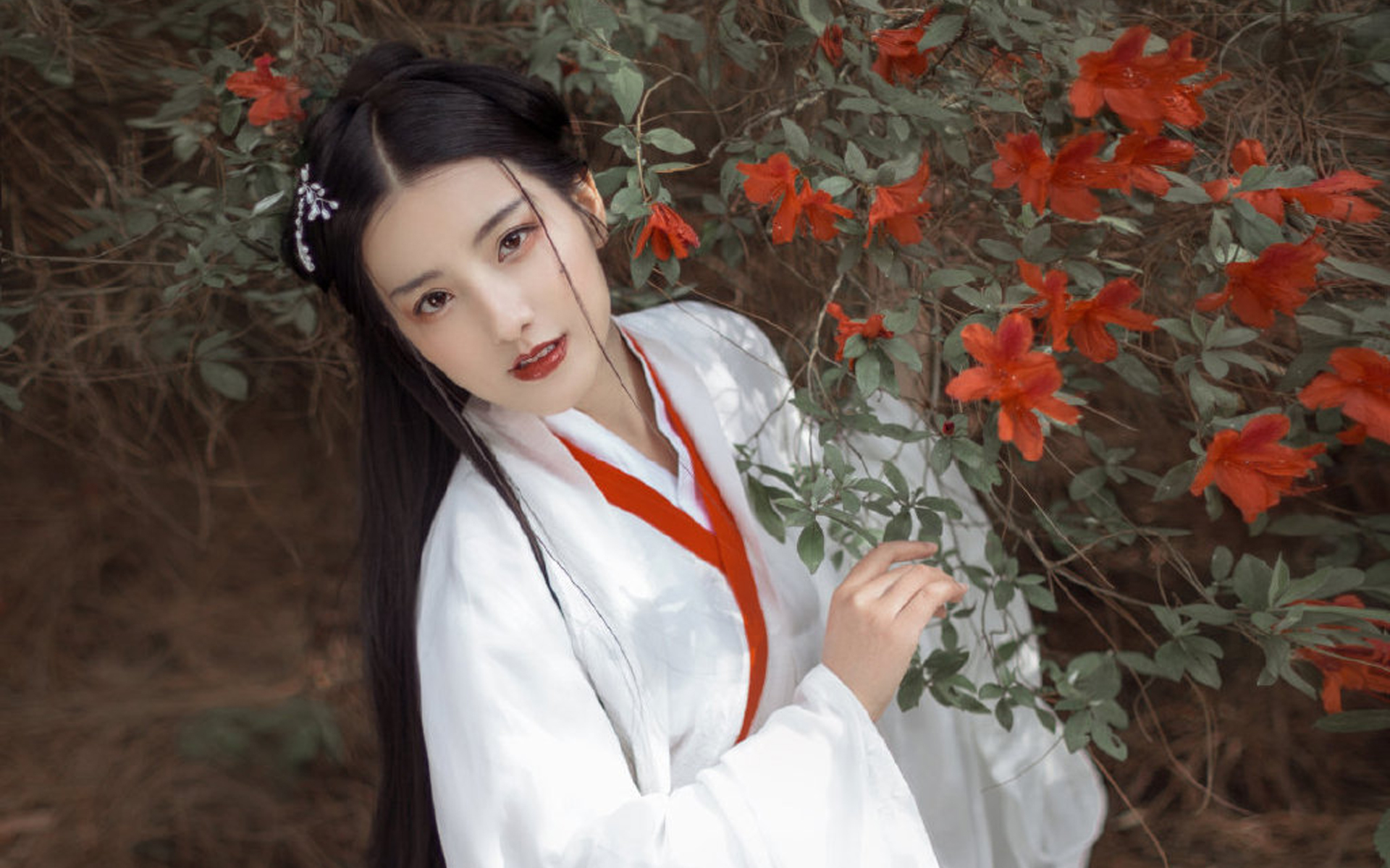 古風(fēng)美女美艷迷人寫真桌面壁紙