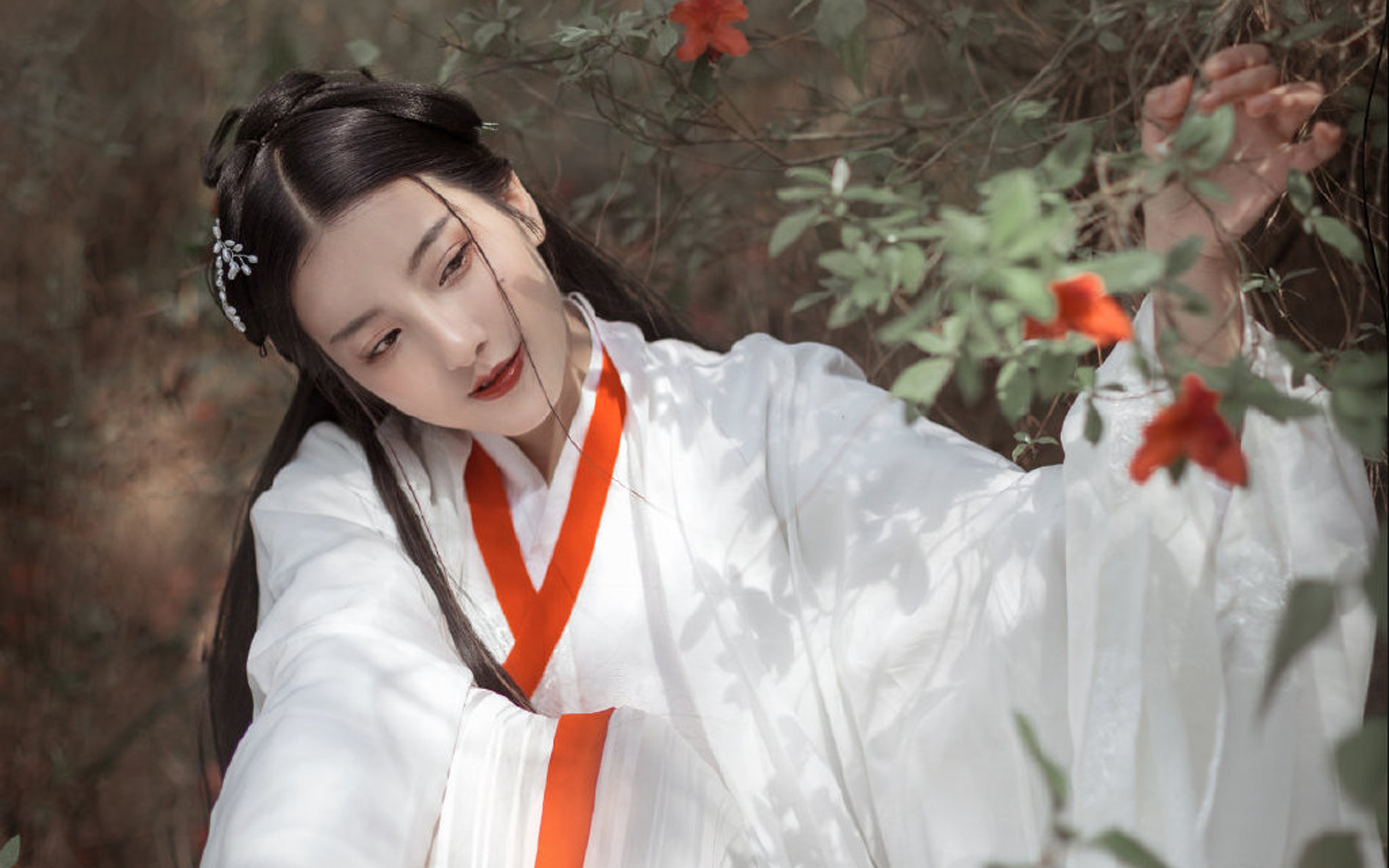 古風(fēng)美女美艷迷人寫真桌面壁紙