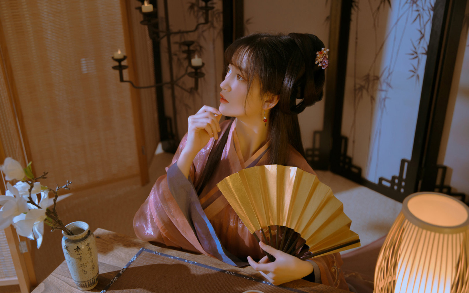漢服美女古風(fēng)唯美高清桌面壁紙