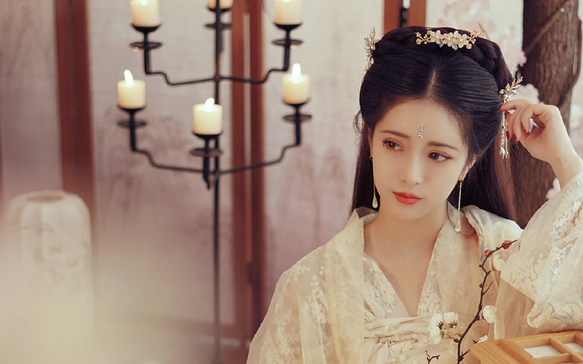 古風美女唯美仙氣寫真桌面壁紙