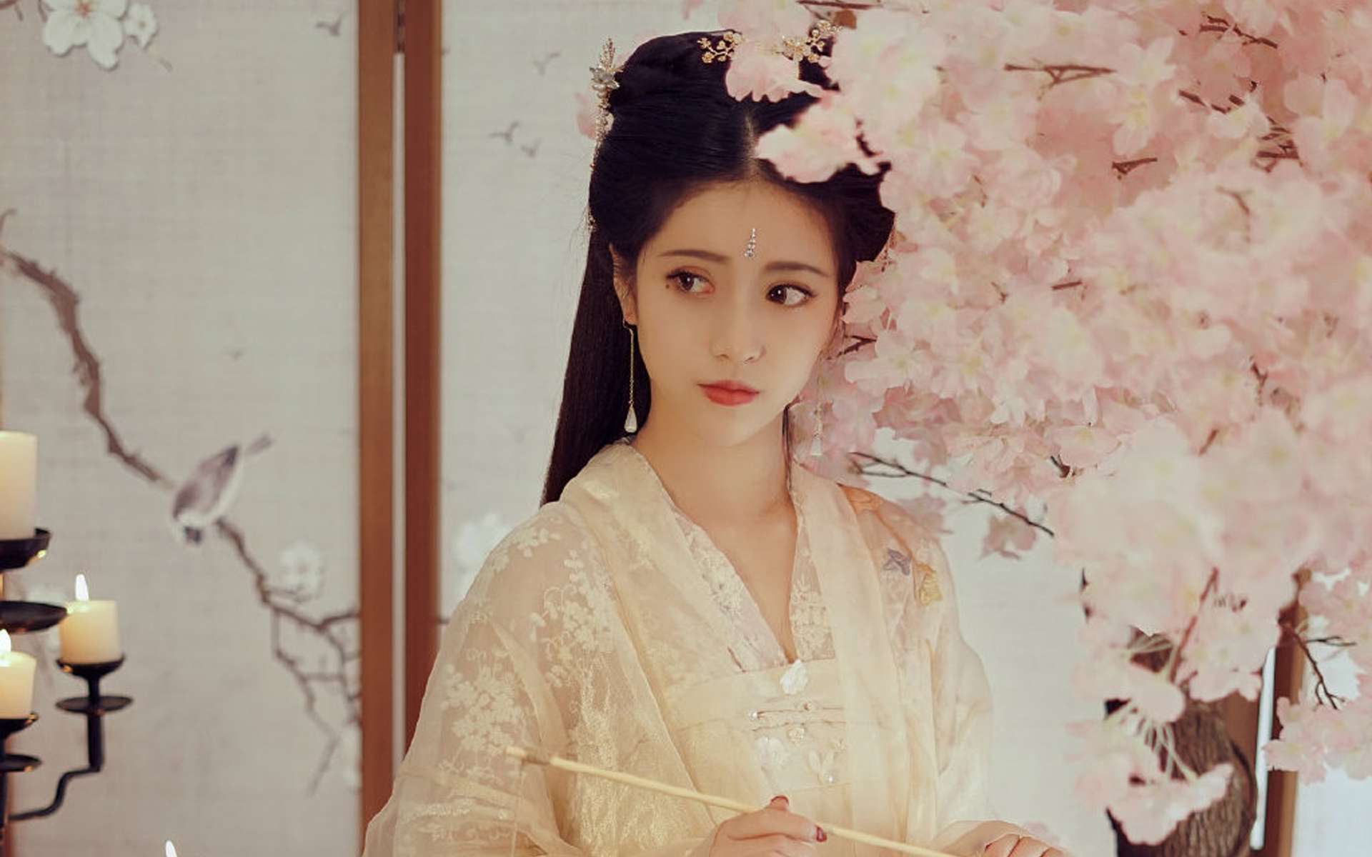 古風美女唯美仙氣寫真桌面壁紙