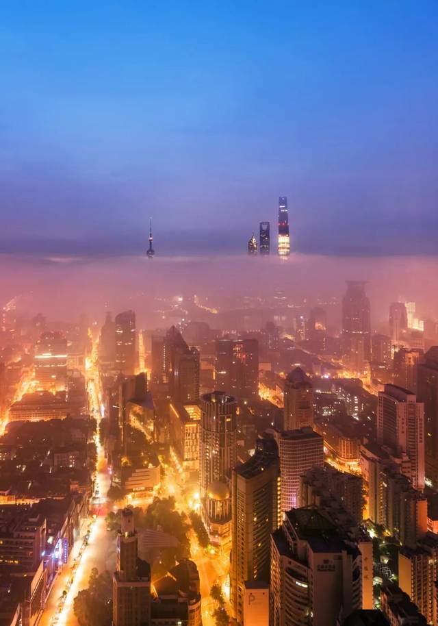從高空看上海